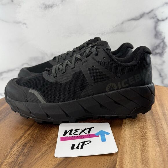 Women’s size 6.5-ICEBUG Arcus BuGrip Triple Black GTX Studded Snow Walking Shoes - Picture 1 of 12